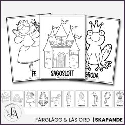 I sagans värld | Målarbok / Målarbilder med sagotema