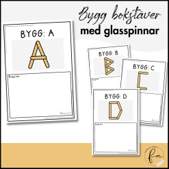 Forma bokstäver med glasspinnar