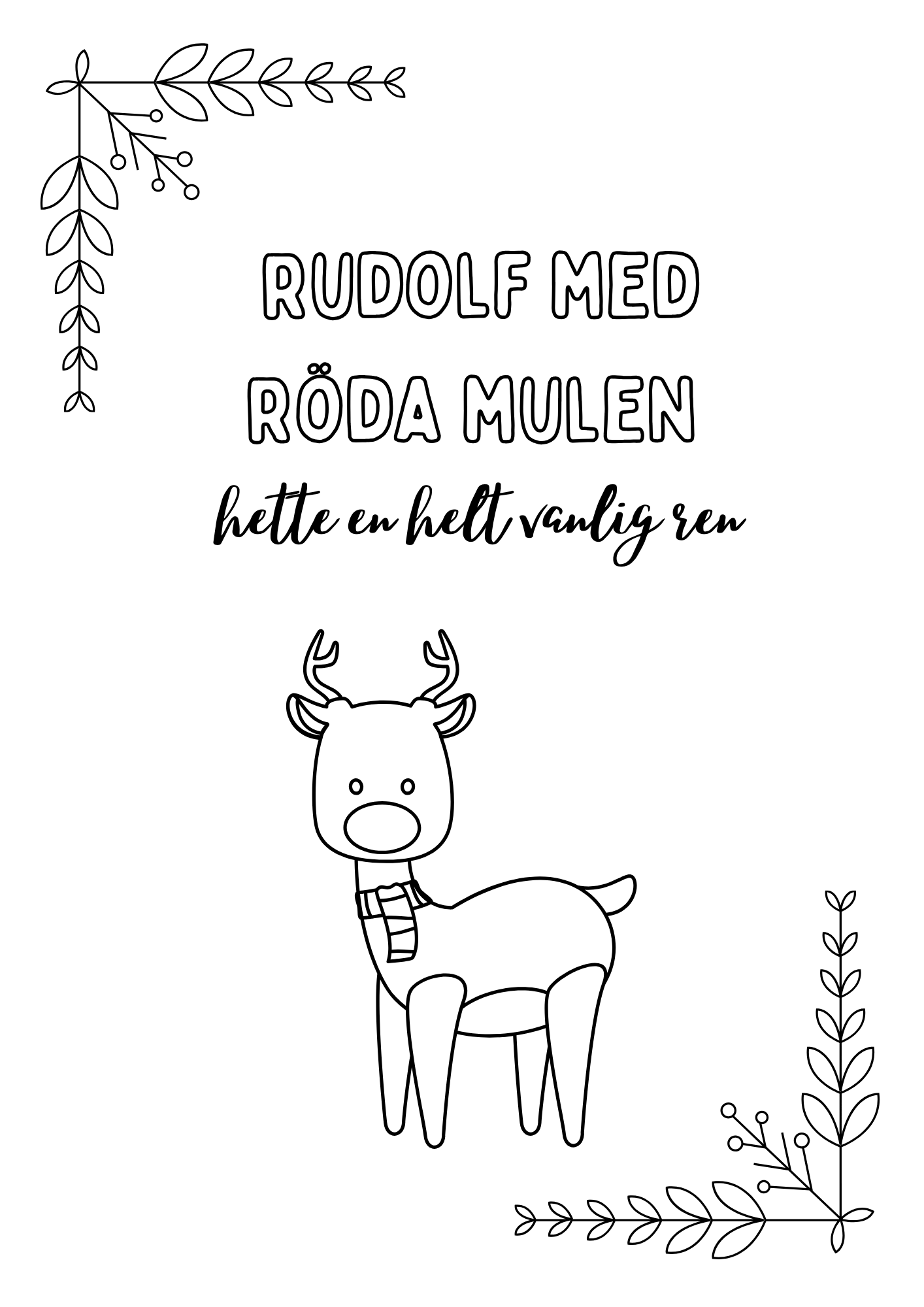 Målarbok/målarbilder med jul- vintertema