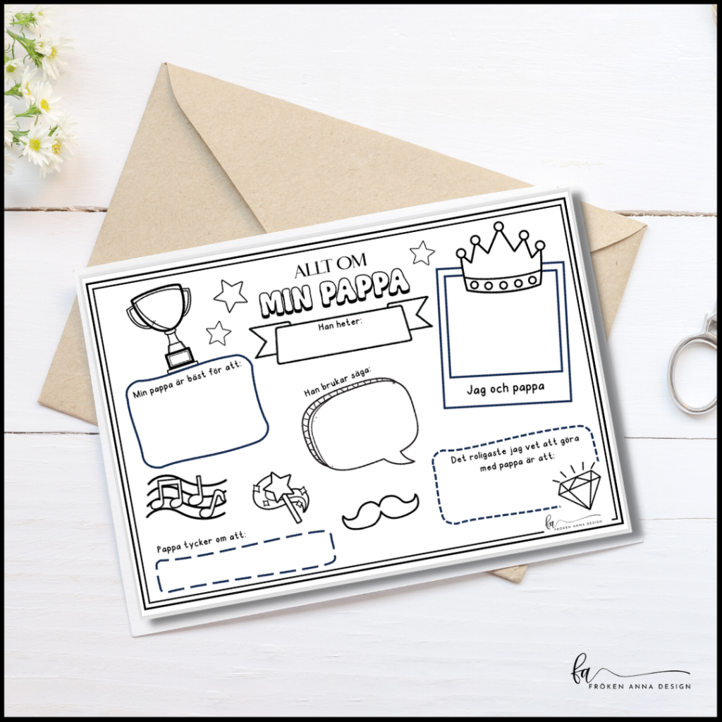 Fars dag: Allt om min pappa / bonuspappa / morfar / farfar