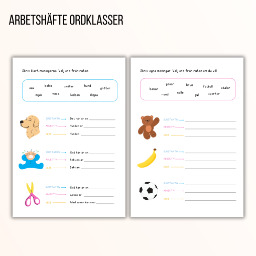 Ordklasser arbetshäfte (+ facit)