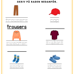 My second English- häfte som tränar på ”Clothes, school, body”. - bild 3