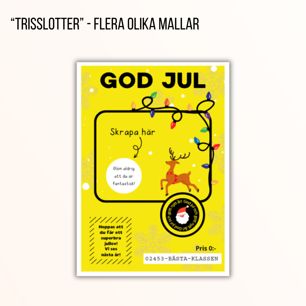 Fnisslotter med jultema – Färdiga och redigerbara mallar