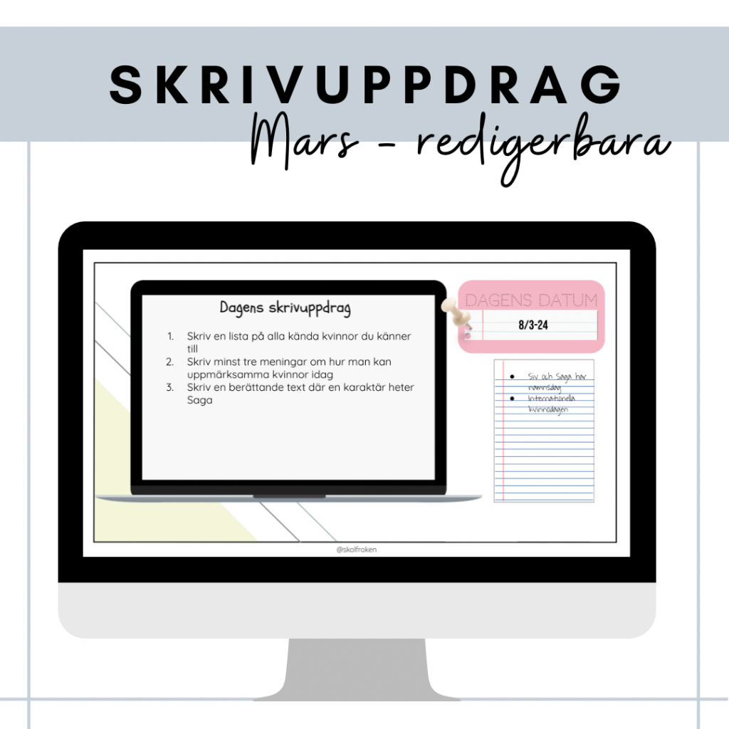 Skrivuppdrag mars