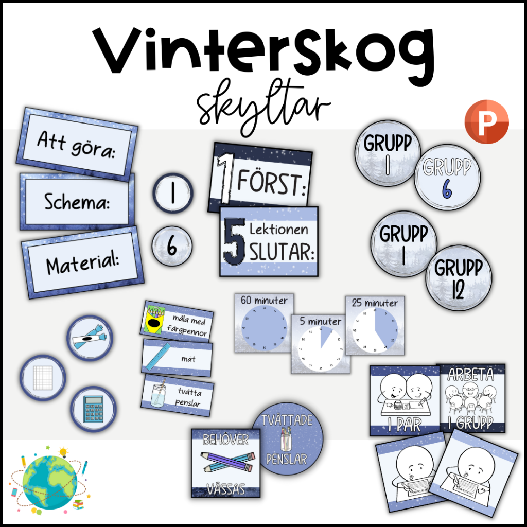 Vinterskog – Skyltar