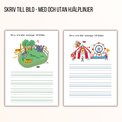 Skriv till bild - med och utan hjälplinjer