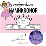 Personliga namnkronor (redigerbar fil) - bild 1