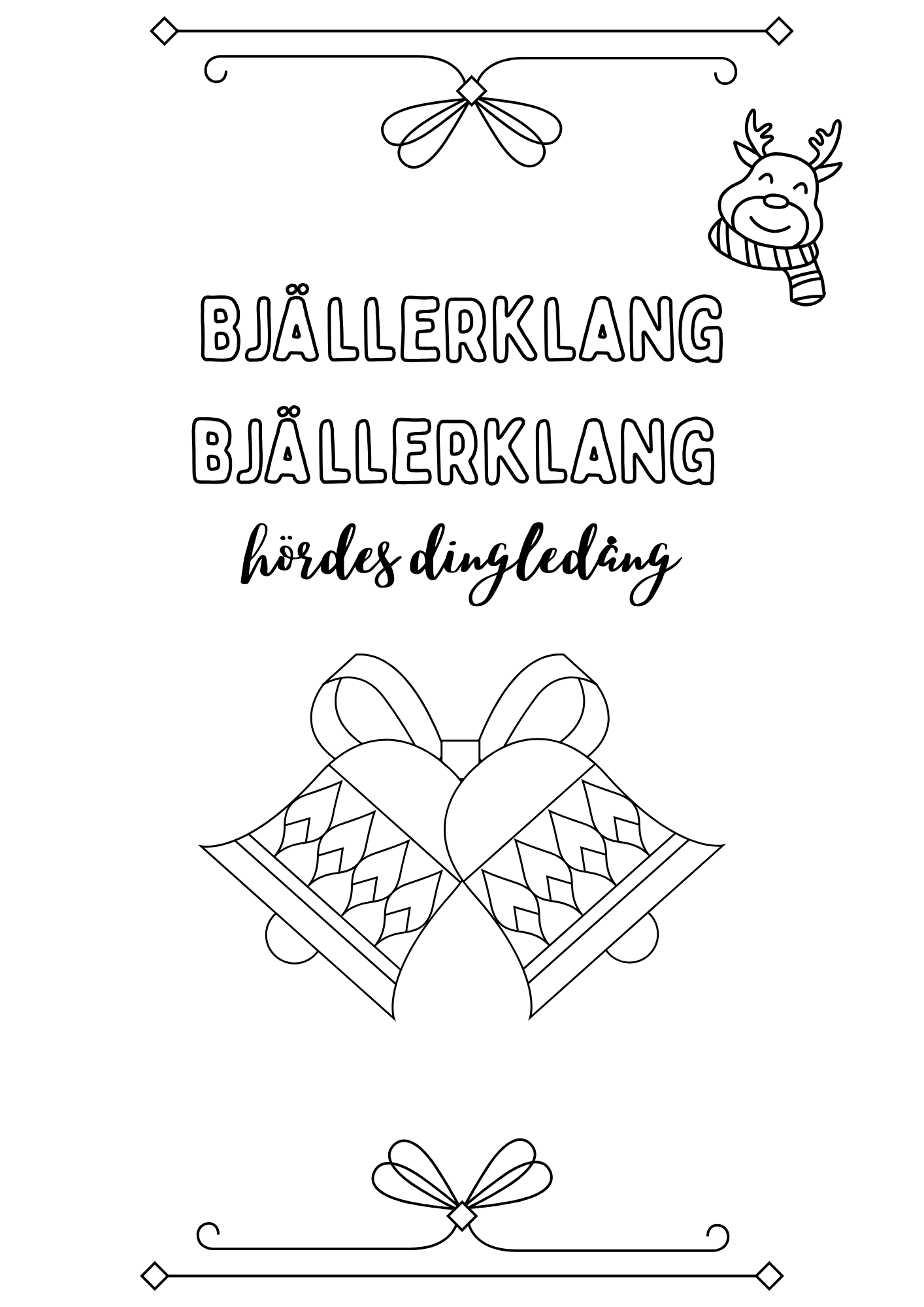 Målarbok/målarbilder med jul- vintertema