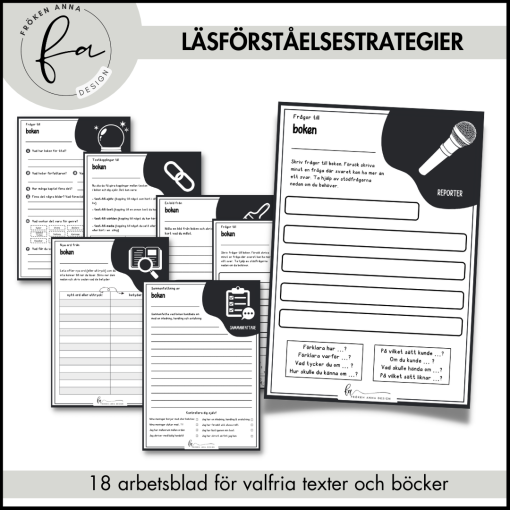 Läsförståelse / Läsförståelsestrategier och arbetsblad