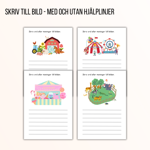 Skriv till bild - med och utan hjälplinjer