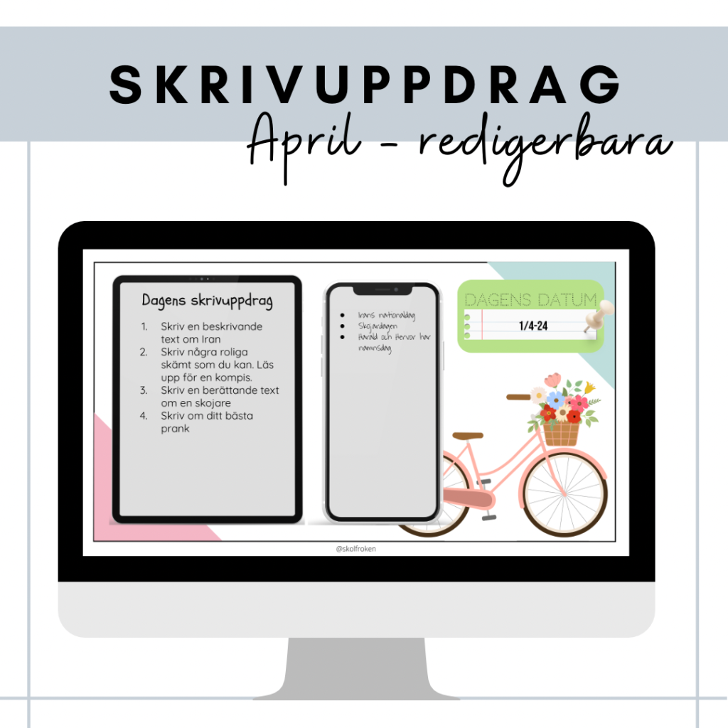 Skrivuppdrag april