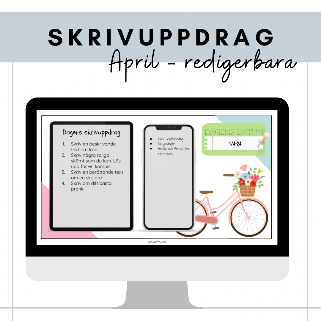 Skrivuppdrag april