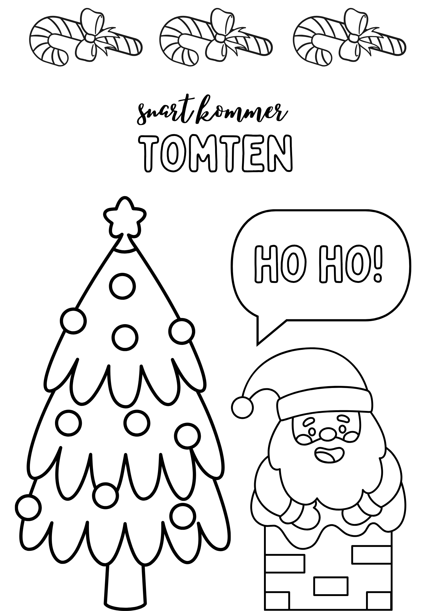 Målarbok/målarbilder med jul- vintertema