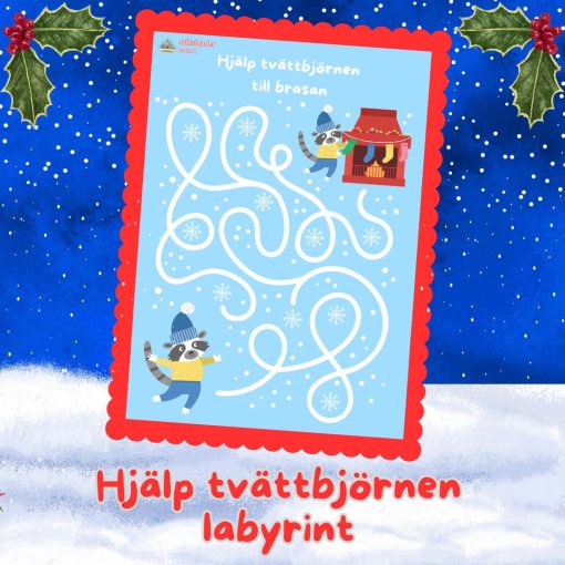 Skolrikets Julkalender Lucka 4: Hjälp Tvättbjörnen Labyrint