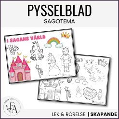 Bordstablett / Färgläggning / Arbetsblad med Sagotema