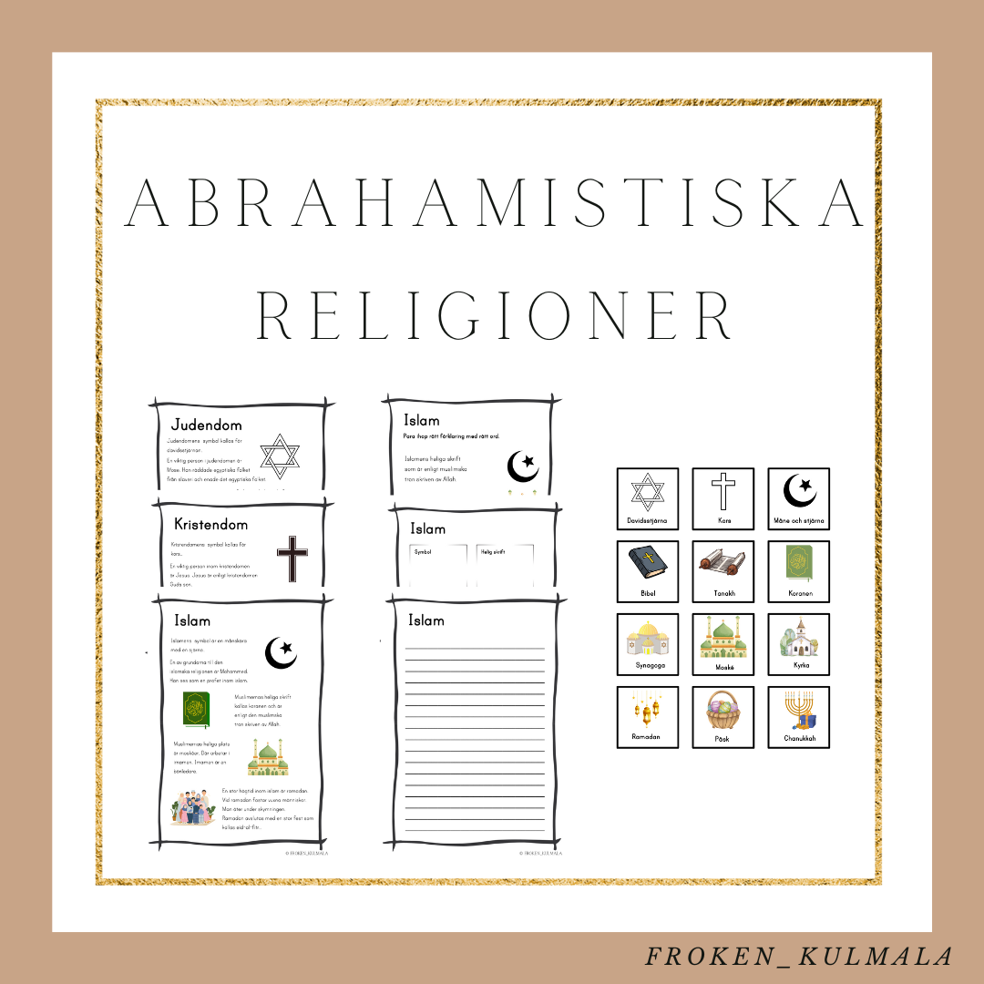 Abrahamitiska religioner: islam, judendom, kristendom