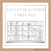 Adventskalender färglägg
