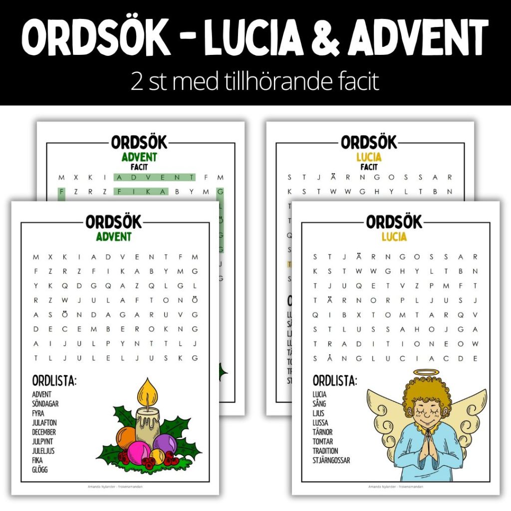 Ordsök – advent & lucia – 1
