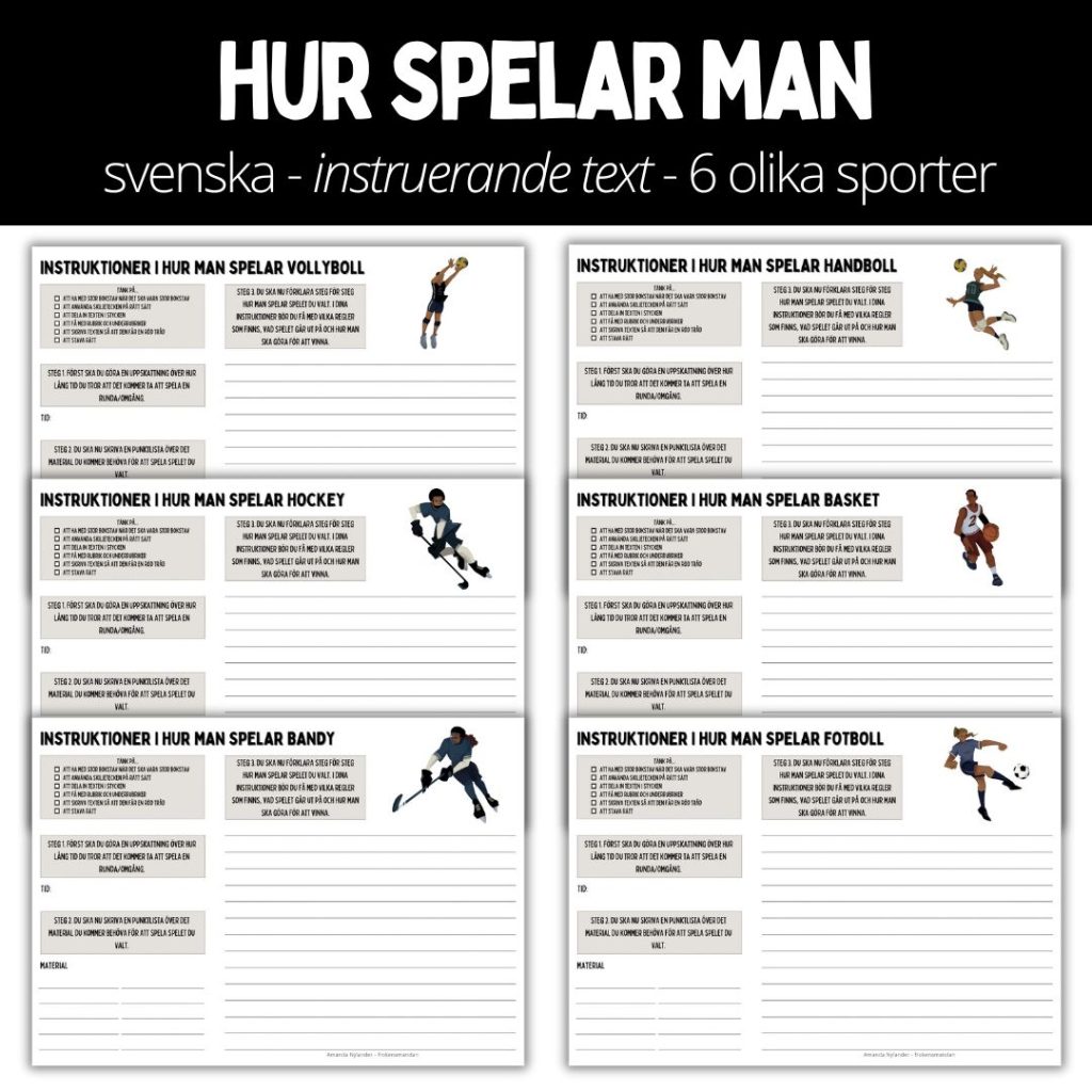 Instruerande text – hur man spelar man
