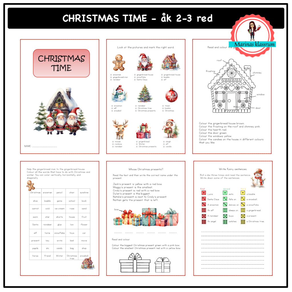 Christmas time åk 2-3 red