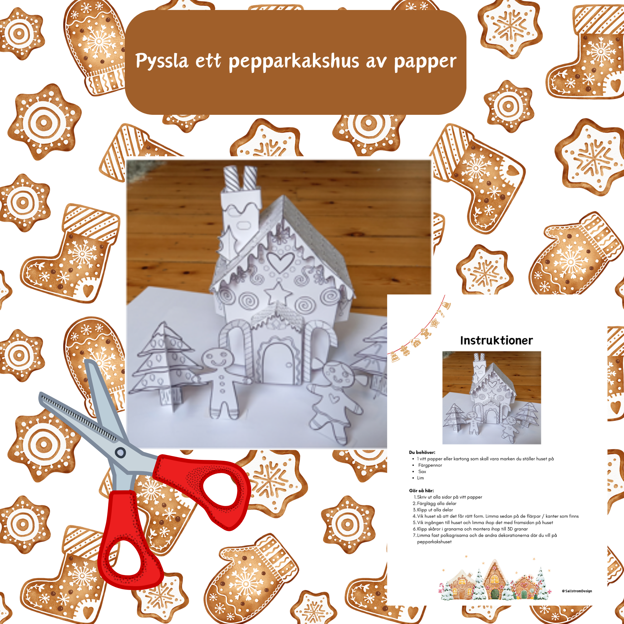 Julpyssel pepparkakshus