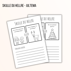 Skulle du hellre - Jultema (5 olika arbetsblad)