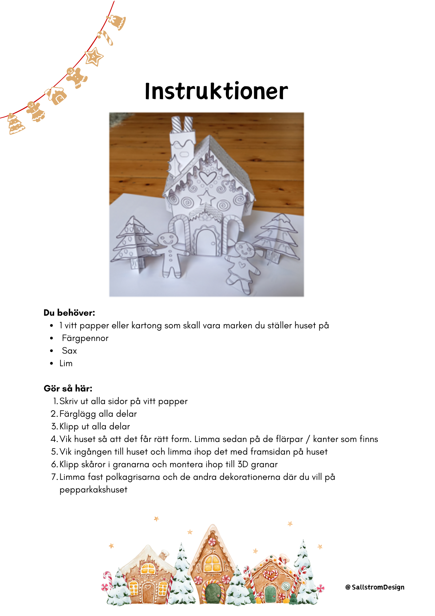 Julpyssel pepparkakshus