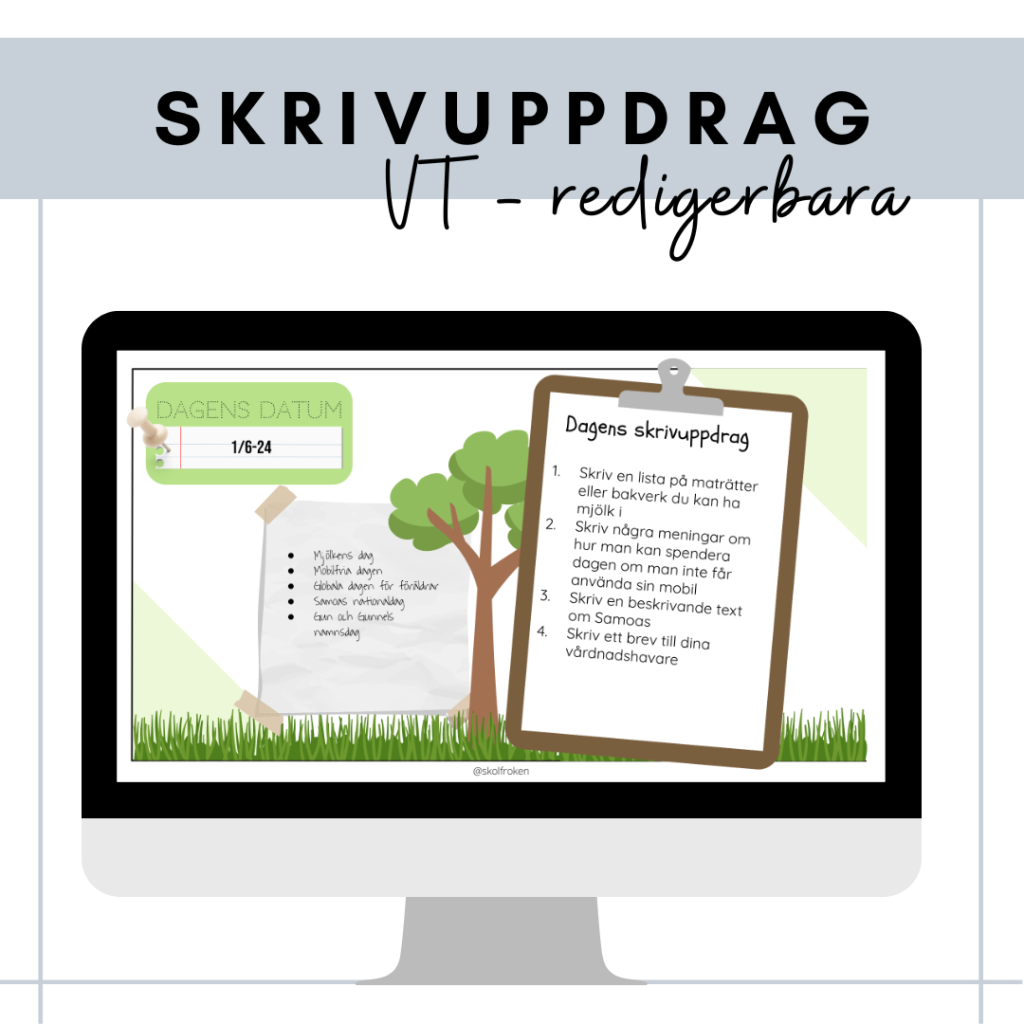 Skrivuppdrag vårterminen