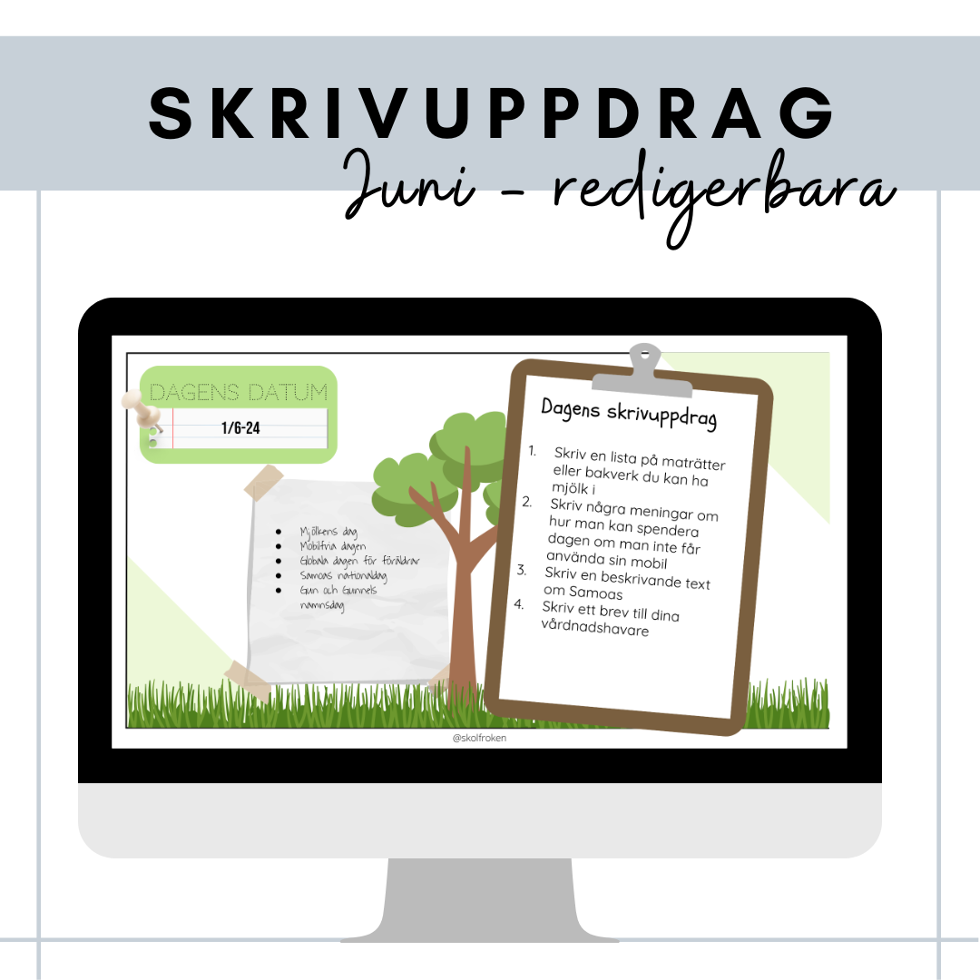 Skrivuppdrag juni