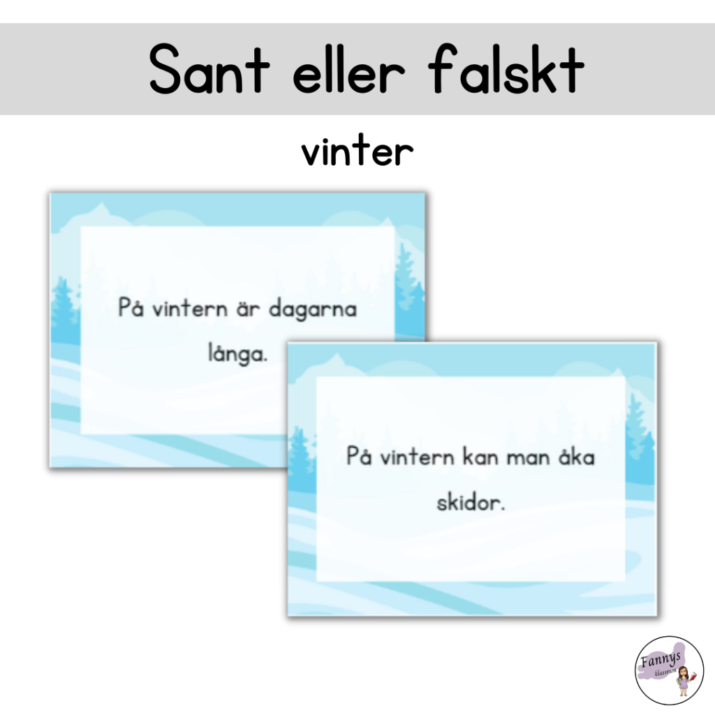 Sant eller falskt vinter