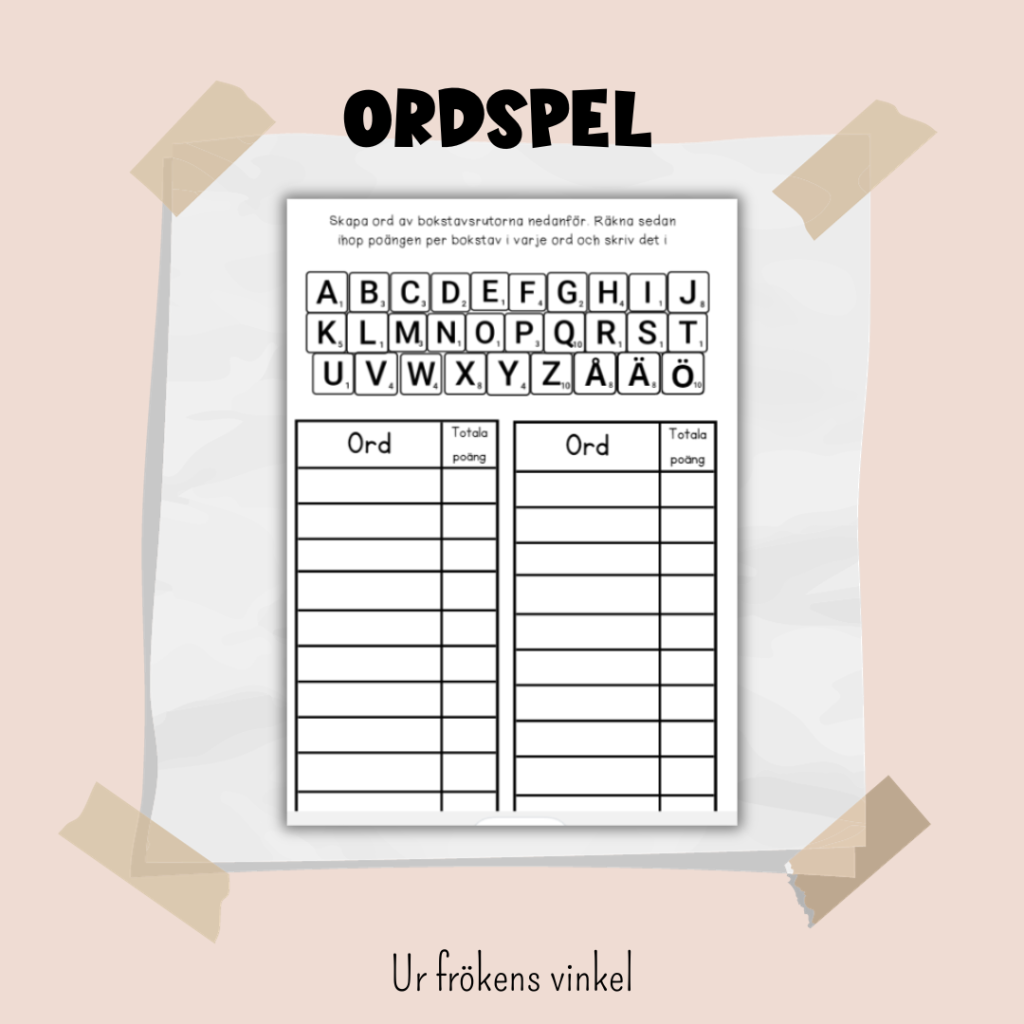 Ordspel – Scrabble