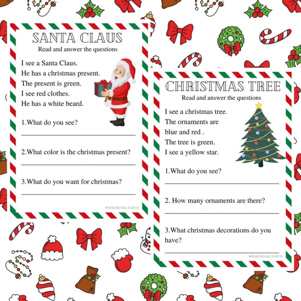 Läsförståelse jul – engelska