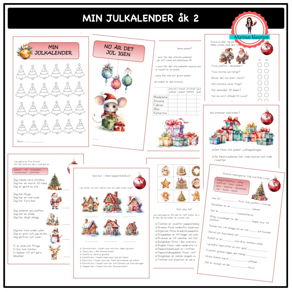 Min julkalender åk 2