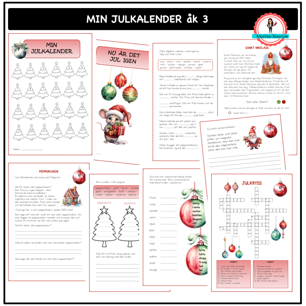 Min julkalender åk 3