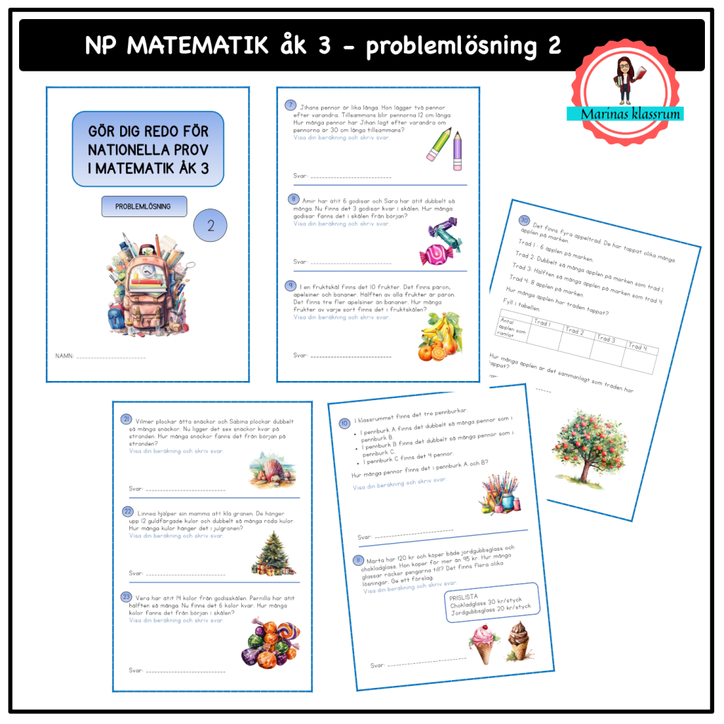 Nationella prov matematik åk 3 – problemlösning 2
