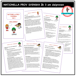 Nationella prov svenska åk 3 - en översikt över delproven