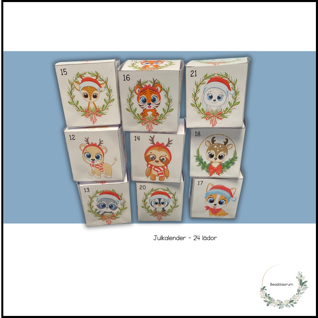 Julkalender - 24 lådor