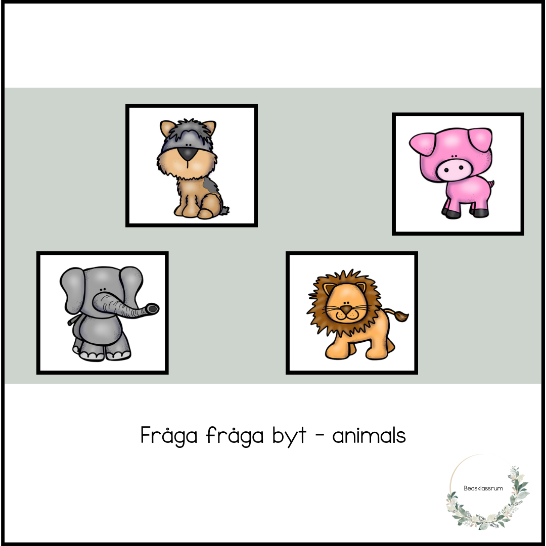 Fråga fråga byt - animals