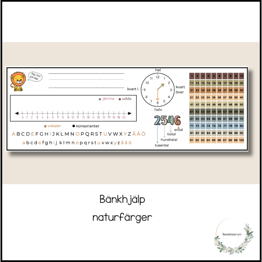 Bänkhjälp – naturfärger