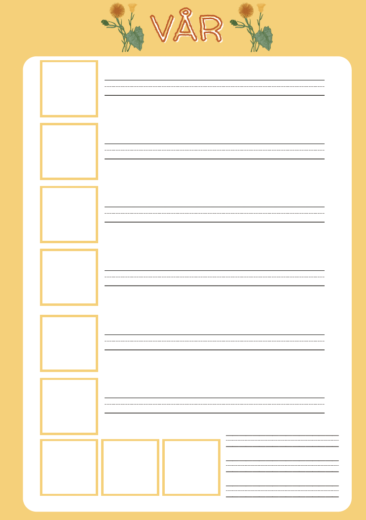 Arbetsblad årstiderna i 4 nivåer