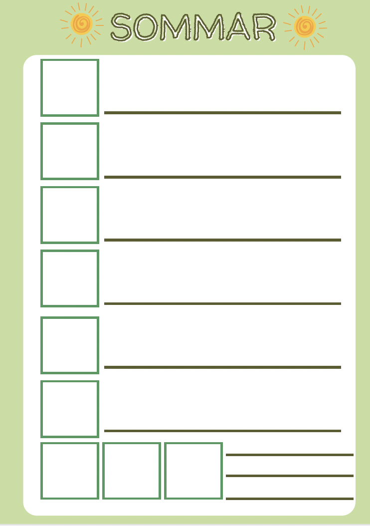 Arbetsblad årstiderna i 4 nivåer