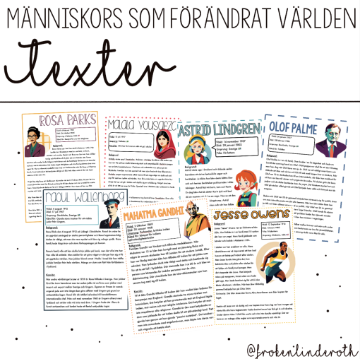 Människor som har förändrat världen - faktatext