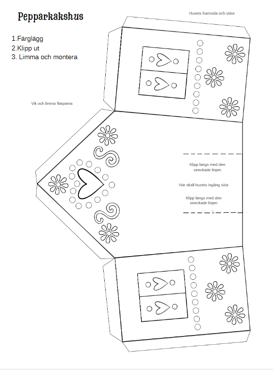 Julpyssel pepparkakshus