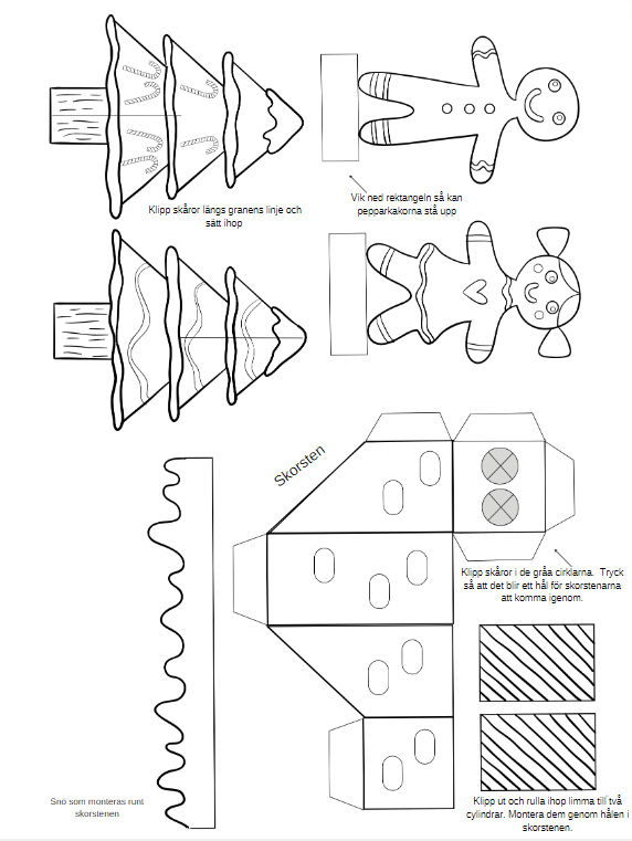 Julpyssel pepparkakshus
