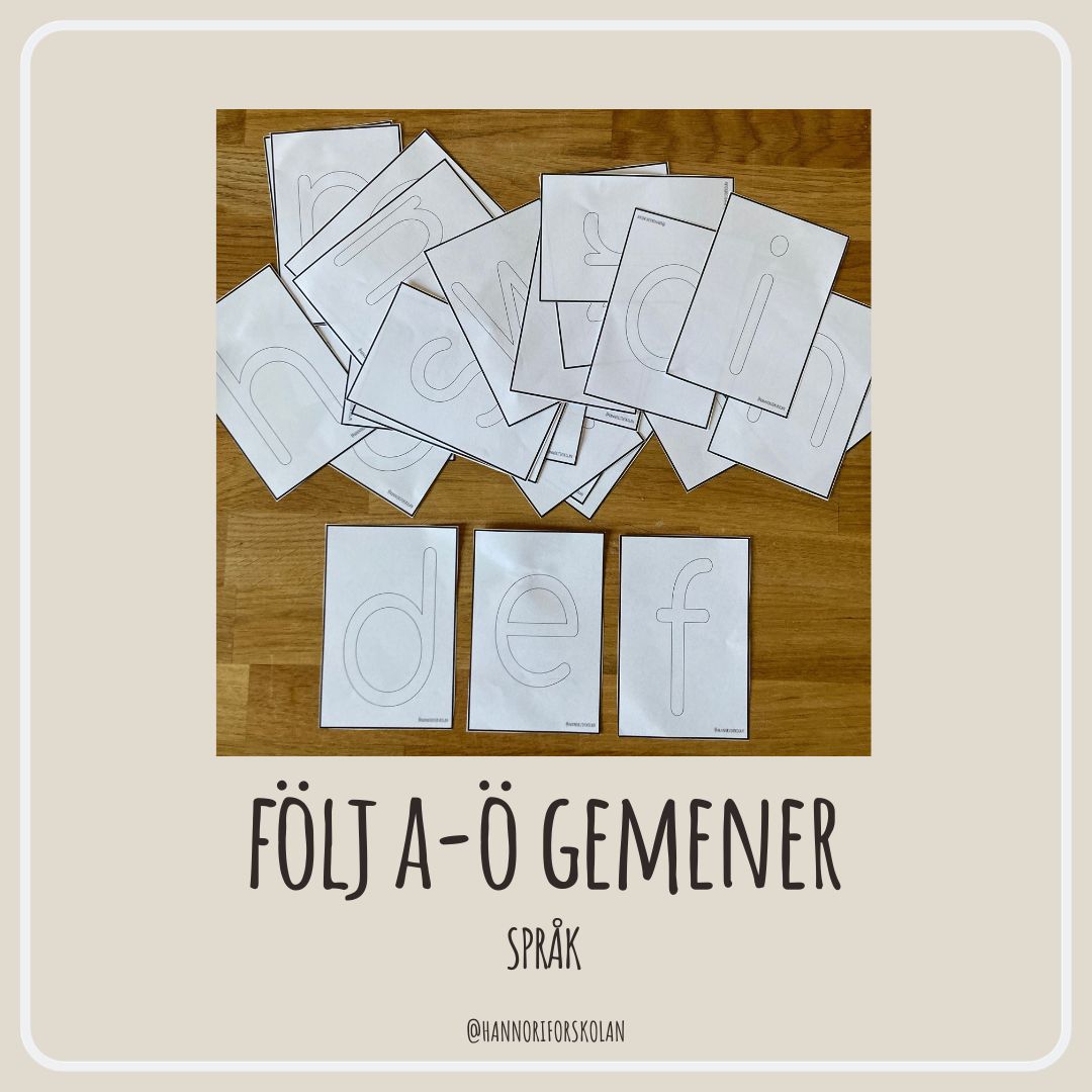 Följ a-ö gemener