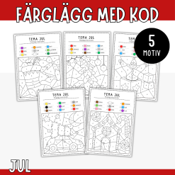 Färglägg med kod - jul