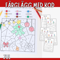 Färglägg med kod - jul