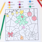 Färglägg med kod – jul - bild 3