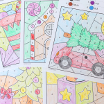 Färglägg med kod – jul - bild 2