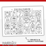 Julkalender – färglägg varje dag julpyssel - bild 2